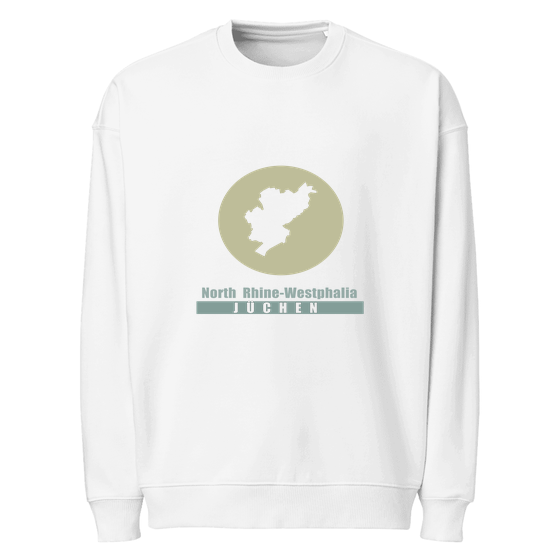 Personalisierbares Jüchen Sweatshirt – Minimal Moon Design – Weiß für Jüchen