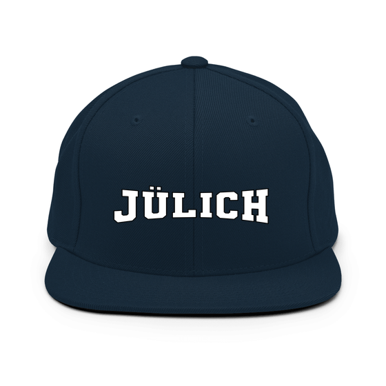 Personalisierbare Jülich Cap – Varsity4 Design – Dunkles Navy für Jülich