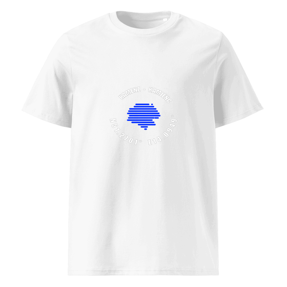 Personalisierbares Kamenz - Kamjenc T-Shirt – Minimal Coordinates Design – Weiß für Kamenz - Kamjenc