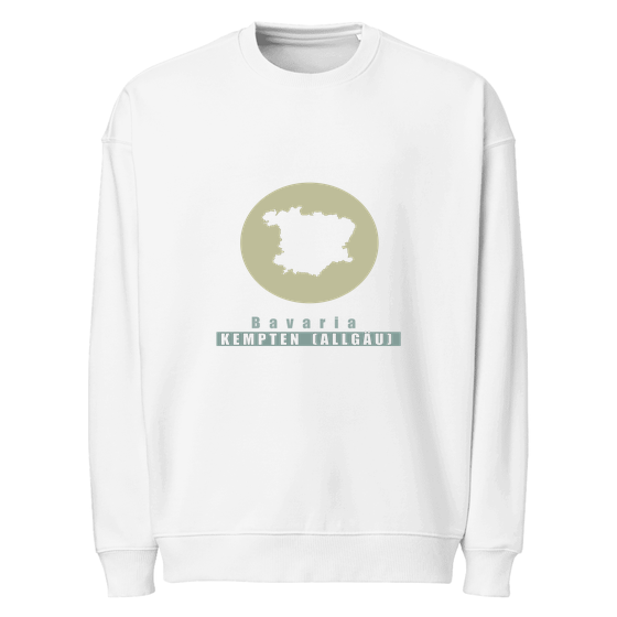 Personalisierbares Kempten (Allgäu) Sweatshirt – Minimal Moon Design – Weiß für Kempten (Allgäu)