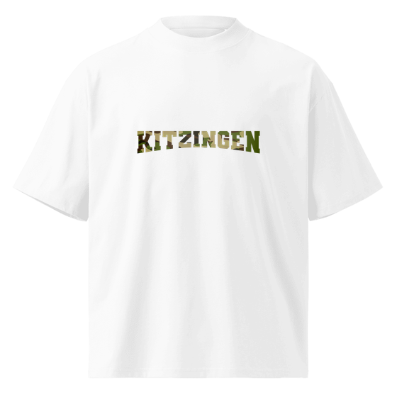 Personalisierbares Kitzingen T-Shirt – Camouflage Design – Weiß für Kitzingen