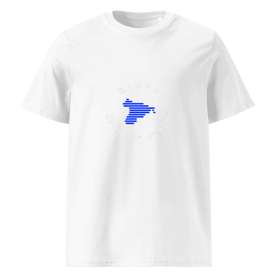 Personalisierbares Kleve T-Shirt – Minimal Coordinates Design – Weiß für Kleve