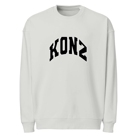 Personalisierbares Konz Sweatshirt – Varsity3 Design – Heather Grau für Konz