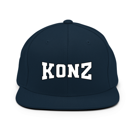 Personalisierbare Konz Cap – Varsity4 Design – Dunkles Navy für Konz