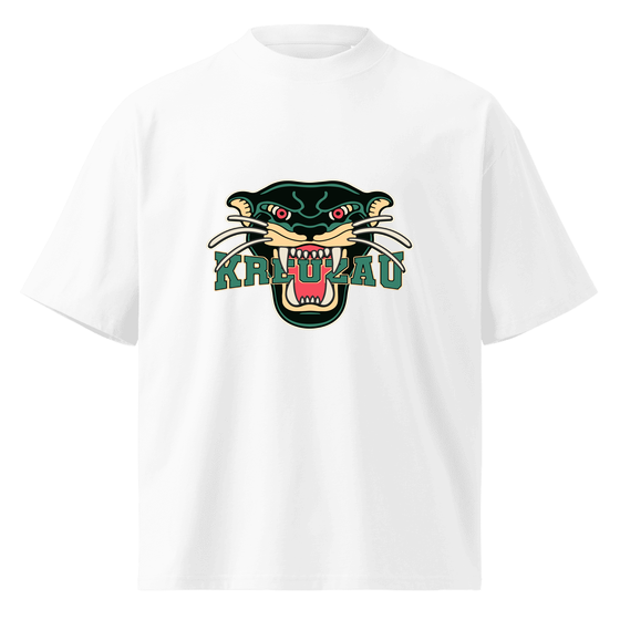 Personalisierbares Kreuzau T-Shirt – Panther Design – Weiß für Kreuzau