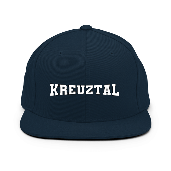 Personalisierbare Kreuztal Cap – Varsity4 Design – Dunkles Navy für Kreuztal