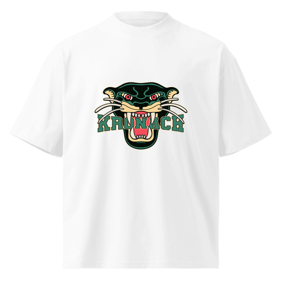 Personalisierbares Kronach T-Shirt – Panther Design – Weiß für Kronach