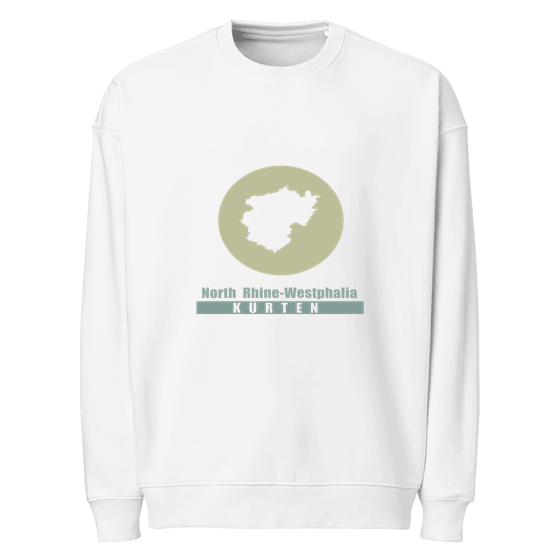 Personalisierbares Kürten Sweatshirt – Minimal Moon Design – Weiß für Kürten