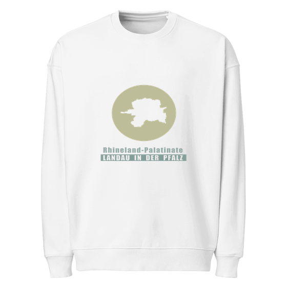 Personalisierbares Landau in der Pfalz Sweatshirt – Minimal Moon Design – Weiß für Landau in der Pfalz