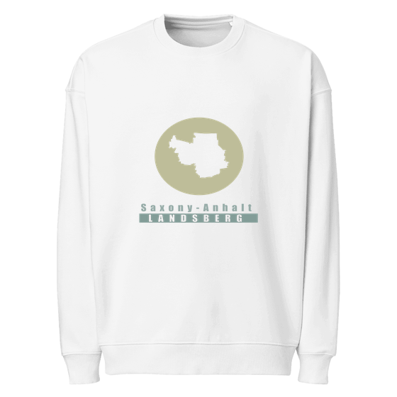 Personalisierbares Landsberg Sweatshirt – Minimal Moon Design – Weiß für Landsberg