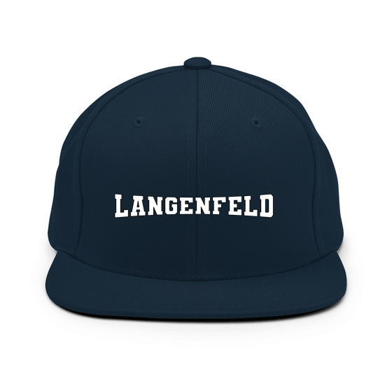 Personalisierbare Langenfeld Cap – Varsity4 Design – Dunkles Navy für Langenfeld