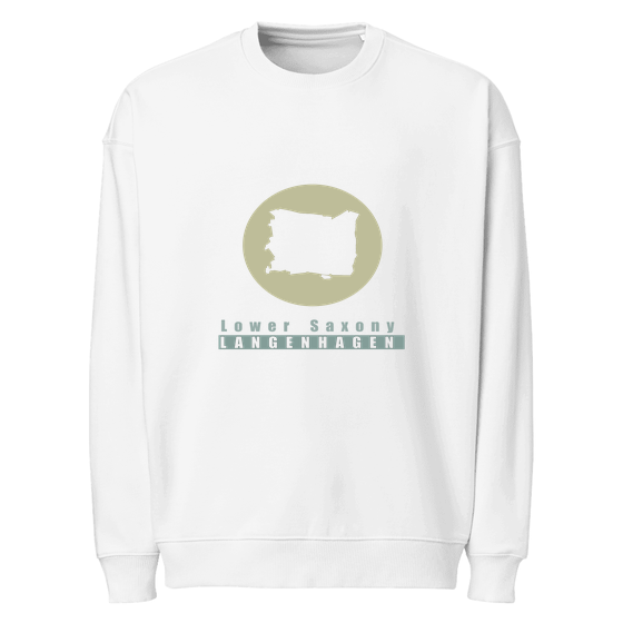 Personalisierbares Langenhagen Sweatshirt – Minimal Moon Design – Weiß für Langenhagen