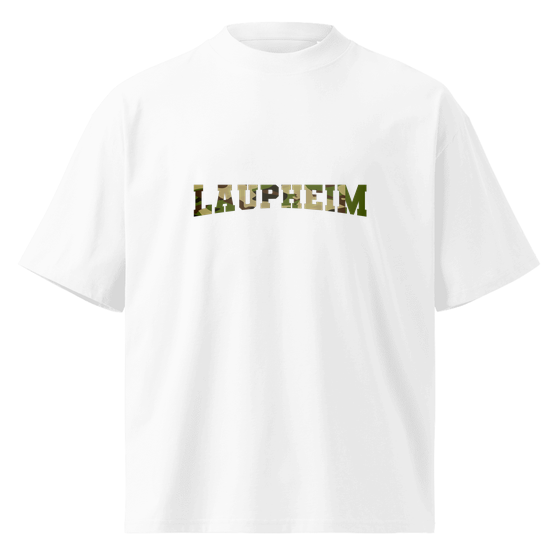 Personalisierbares Laupheim T-Shirt – Camouflage Design – Weiß für Laupheim