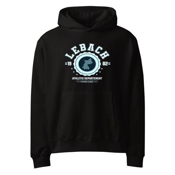 Personalisierbarer Lebach Hoodie – Varsity Hero Design – Schwarz für Lebach