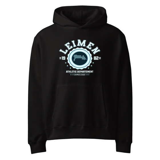 Personalisierbarer Leimen Hoodie – Varsity Hero Design – Schwarz für Leimen
