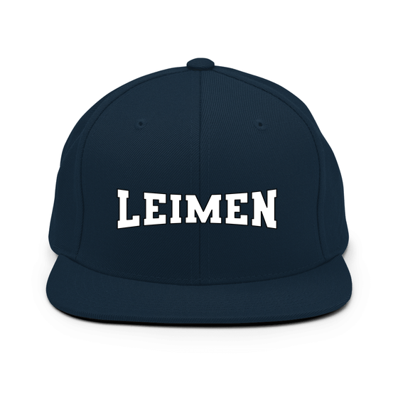 Personalisierbare Leimen Cap – Varsity4 Design – Dunkles Navy für Leimen