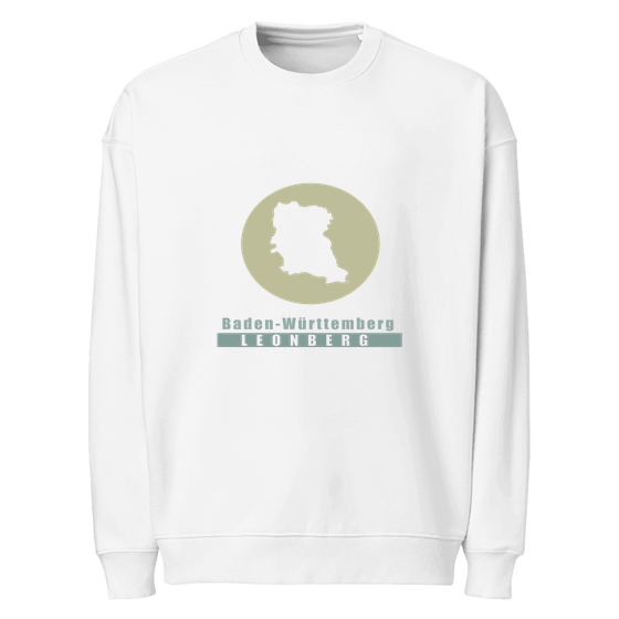 Personalisierbares Leonberg Sweatshirt – Minimal Moon Design – Weiß für Leonberg