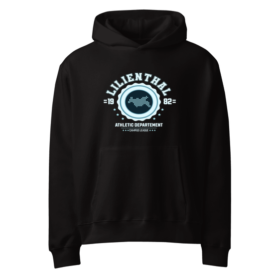 Personalisierbarer Lilienthal Hoodie – Varsity Hero Design – Schwarz für Lilienthal