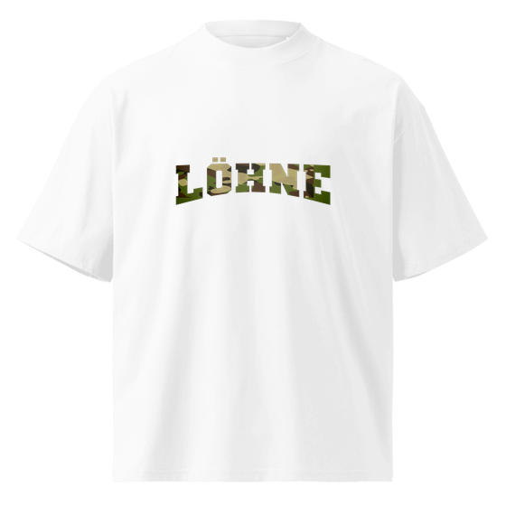 Personalisierbares Löhne T-Shirt – Camouflage Design – Weiß für Löhne