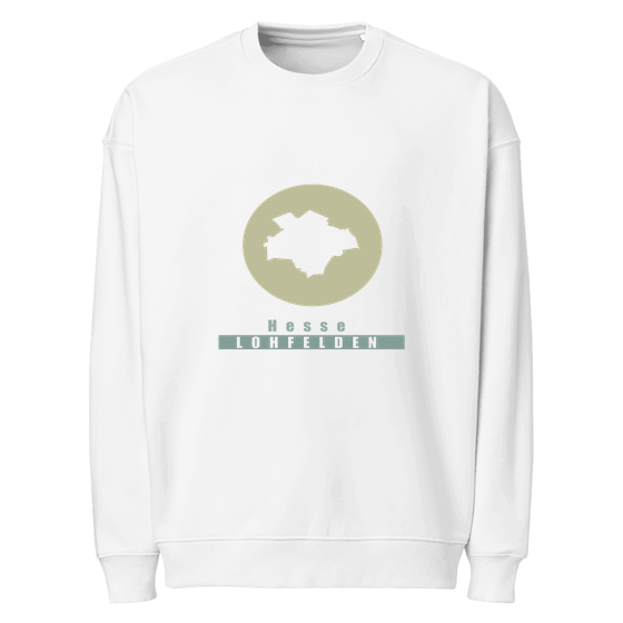 Personalisierbares Lohfelden Sweatshirt – Minimal Moon Design – Weiß für Lohfelden
