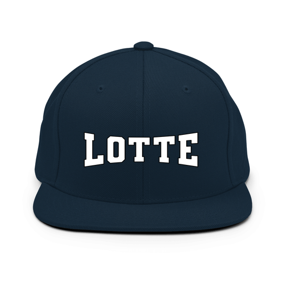 Personalisierbare Lotte Cap – Varsity4 Design – Dunkles Navy für Lotte