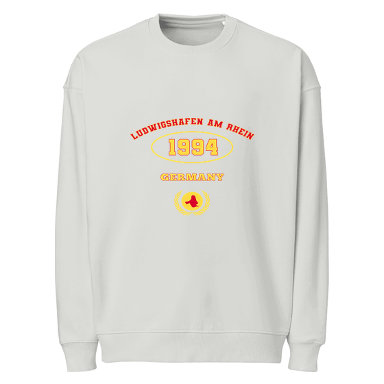 Personalisierbares Ludwigshafen am Rhein Sweatshirt – University 1994 Design – Heather Grau für Ludwigshafen am Rhein