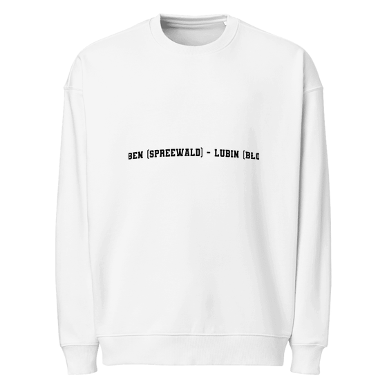Personalisierbares Lübben (Spreewald) - Lubin (Błota) Sweatshirt – Varsity3 Design – Weiß für Lübben (Spreewald) - Lubin (Błota)