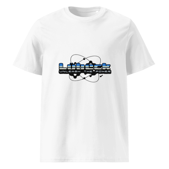 Personalisierbares Lübeck T-Shirt – Atom Design – Weiß für Lübeck