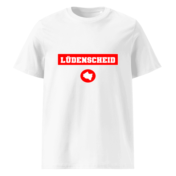Personalisierbares Lüdenscheid T-Shirt – Signal14 Design – Weiß für Lüdenscheid