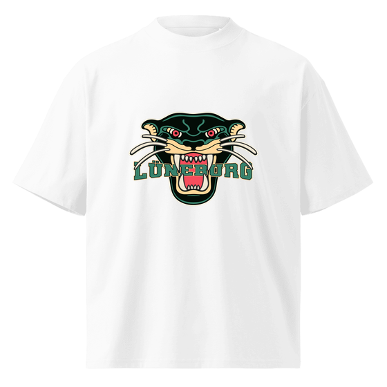 Personalisierbares Lüneburg T-Shirt – Panther Design – Weiß für Lüneburg