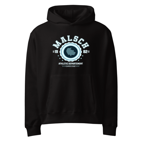 Personalisierbarer Malsch Hoodie – Varsity Hero Design – Schwarz für Malsch
