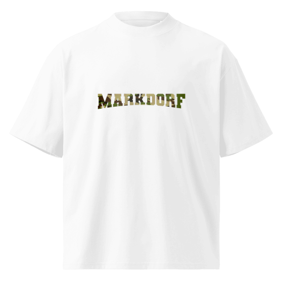 Personalisierbares Markdorf T-Shirt – Camouflage Design – Weiß für Markdorf