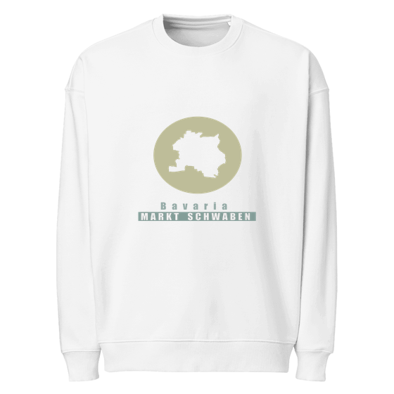 Personalisierbares Markt Schwaben Sweatshirt – Minimal Moon Design – Weiß für Markt Schwaben