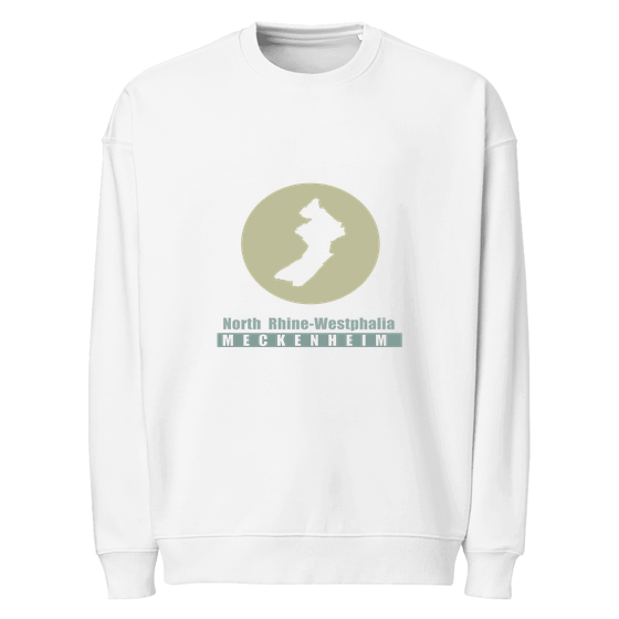 Personalisierbares Meckenheim Sweatshirt – Minimal Moon Design – Weiß für Meckenheim