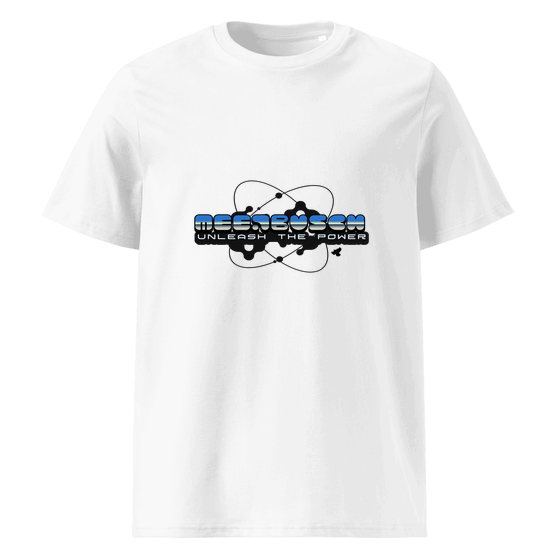 Personalisierbares Meerbusch T-Shirt – Atom Design – Weiß für Meerbusch