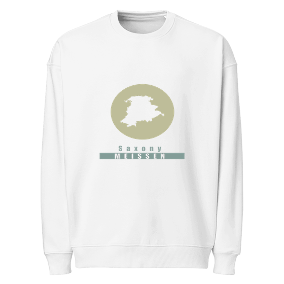 Personalisierbares Meißen Sweatshirt – Minimal Moon Design – Weiß für Meißen