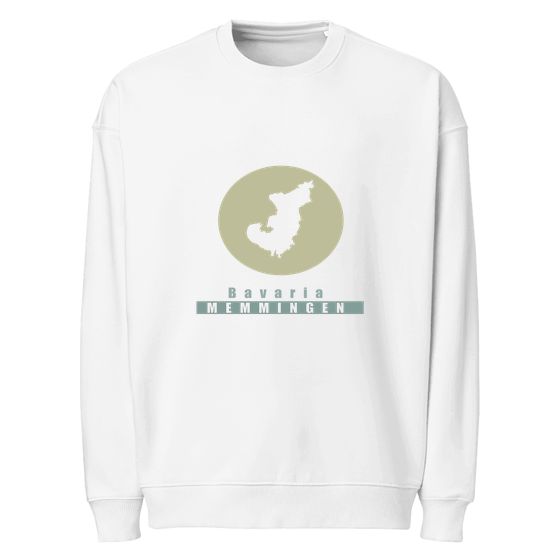 Personalisierbares Memmingen Sweatshirt – Minimal Moon Design – Weiß für Memmingen