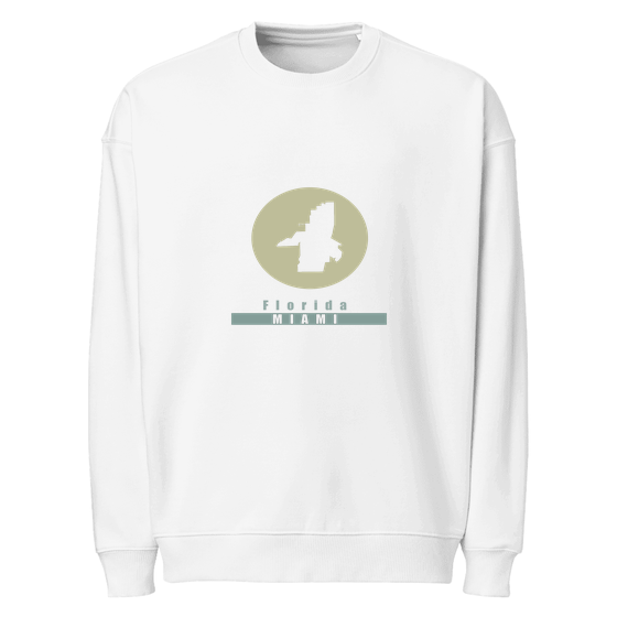 Miami Sweatshirt with Minimal Moon design (Weiß)