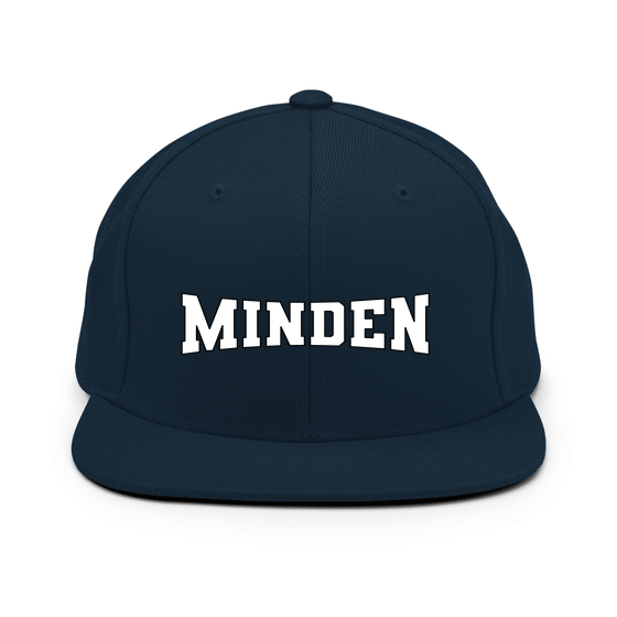 Personalisierbare Minden Cap – Varsity4 Design – Dunkles Navy für Minden