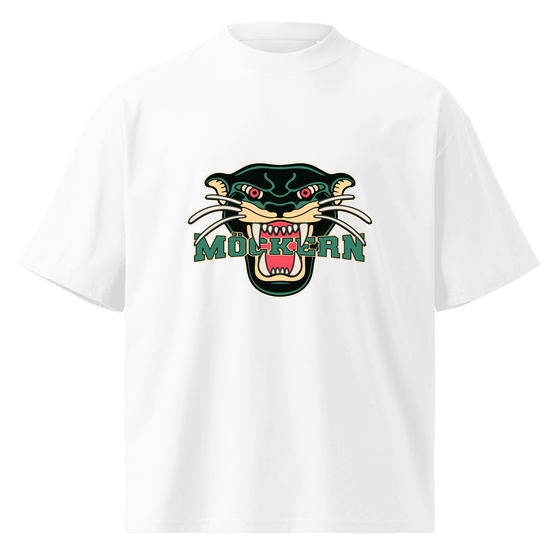 Personalisierbares Möckern T-Shirt – Panther Design – Weiß für Möckern