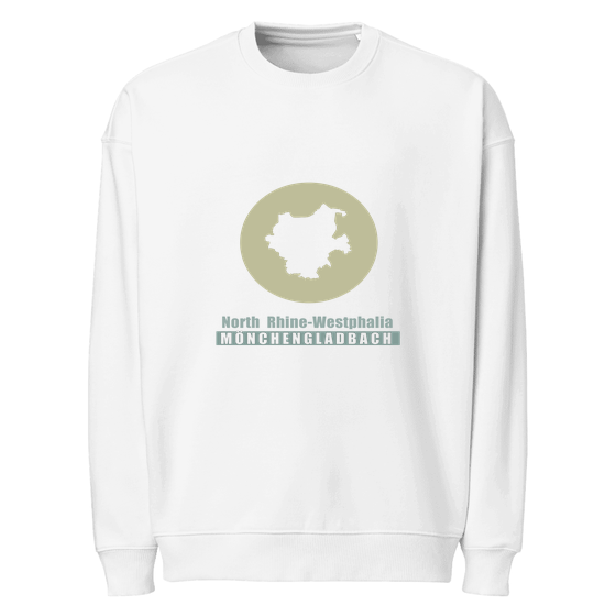 Personalisierbares Mönchengladbach Sweatshirt – Minimal Moon Design – Weiß für Mönchengladbach