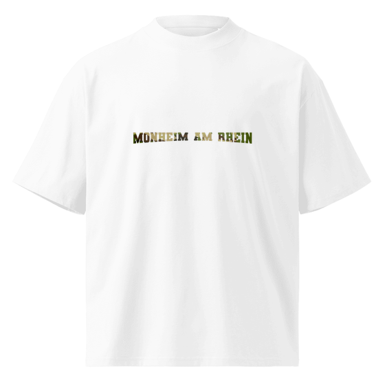 Personalisierbares Monheim am Rhein T-Shirt – Camouflage Design – Weiß für Monheim am Rhein