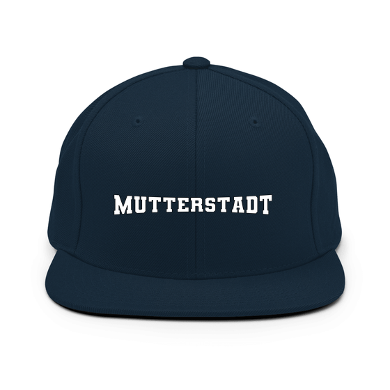 Personalisierbare Mutterstadt Cap – Varsity4 Design – Dunkles Navy für Mutterstadt