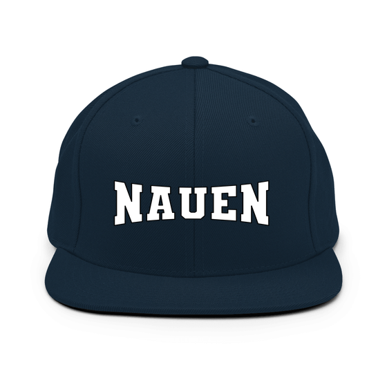 Personalisierbare Nauen Cap – Varsity4 Design – Dunkles Navy für Nauen