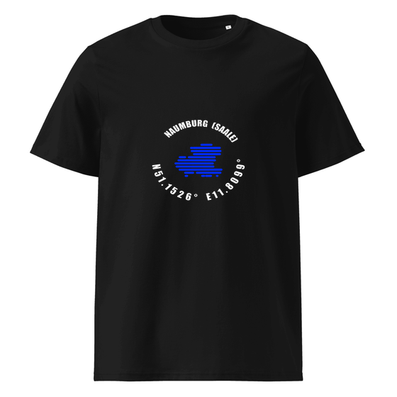 Personalisierbares Naumburg (Saale) T-Shirt – Minimal Coordinates Design – Schwarz für Naumburg (Saale)