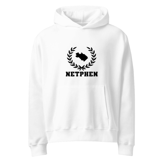 Personalisierbarer Netphen Hoodie – Laurel Boundary Design – Weiß für Netphen