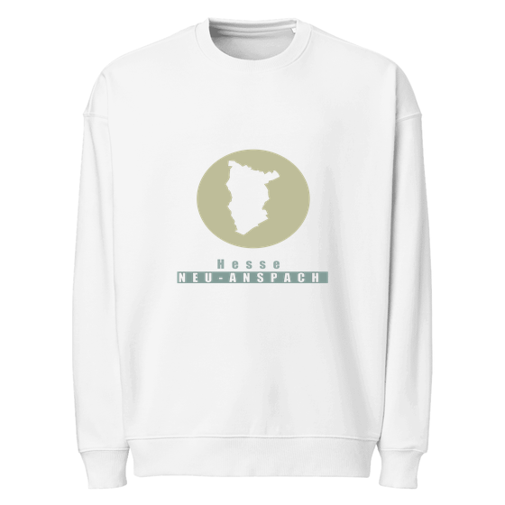 Personalisierbares Neu-Anspach Sweatshirt – Minimal Moon Design – Weiß für Neu-Anspach