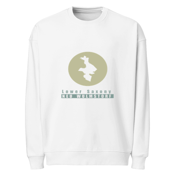 Personalisierbares Neu Wulmstorf Sweatshirt – Minimal Moon Design – Weiß für Neu Wulmstorf