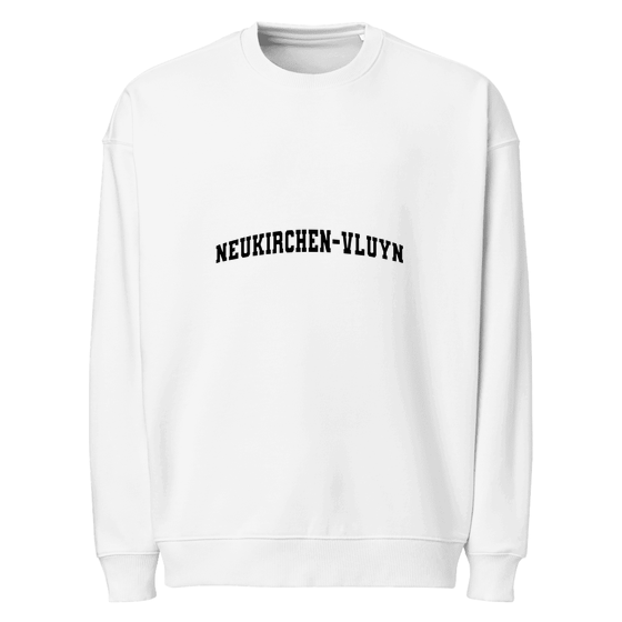 Personalisierbares Neukirchen-Vluyn Sweatshirt – Varsity3 Design – Weiß für Neukirchen-Vluyn