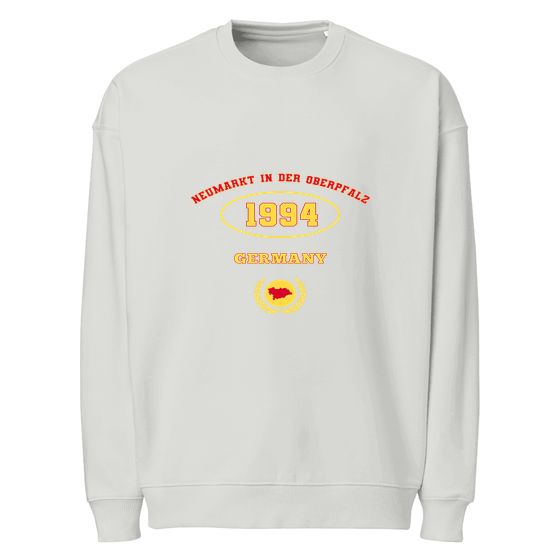 Personalisierbares Neumarkt in der Oberpfalz Sweatshirt – University 1994 Design – Heather Grau für Neumarkt in der Oberpfalz
